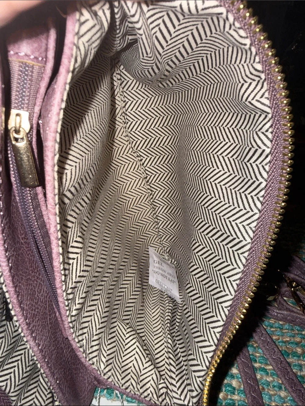 Lavender Vegan-Leather Zip Pouch